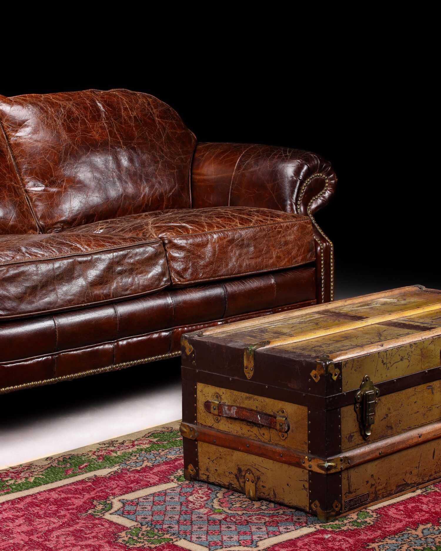 Vintage Deri Kanepe - Görsel 3