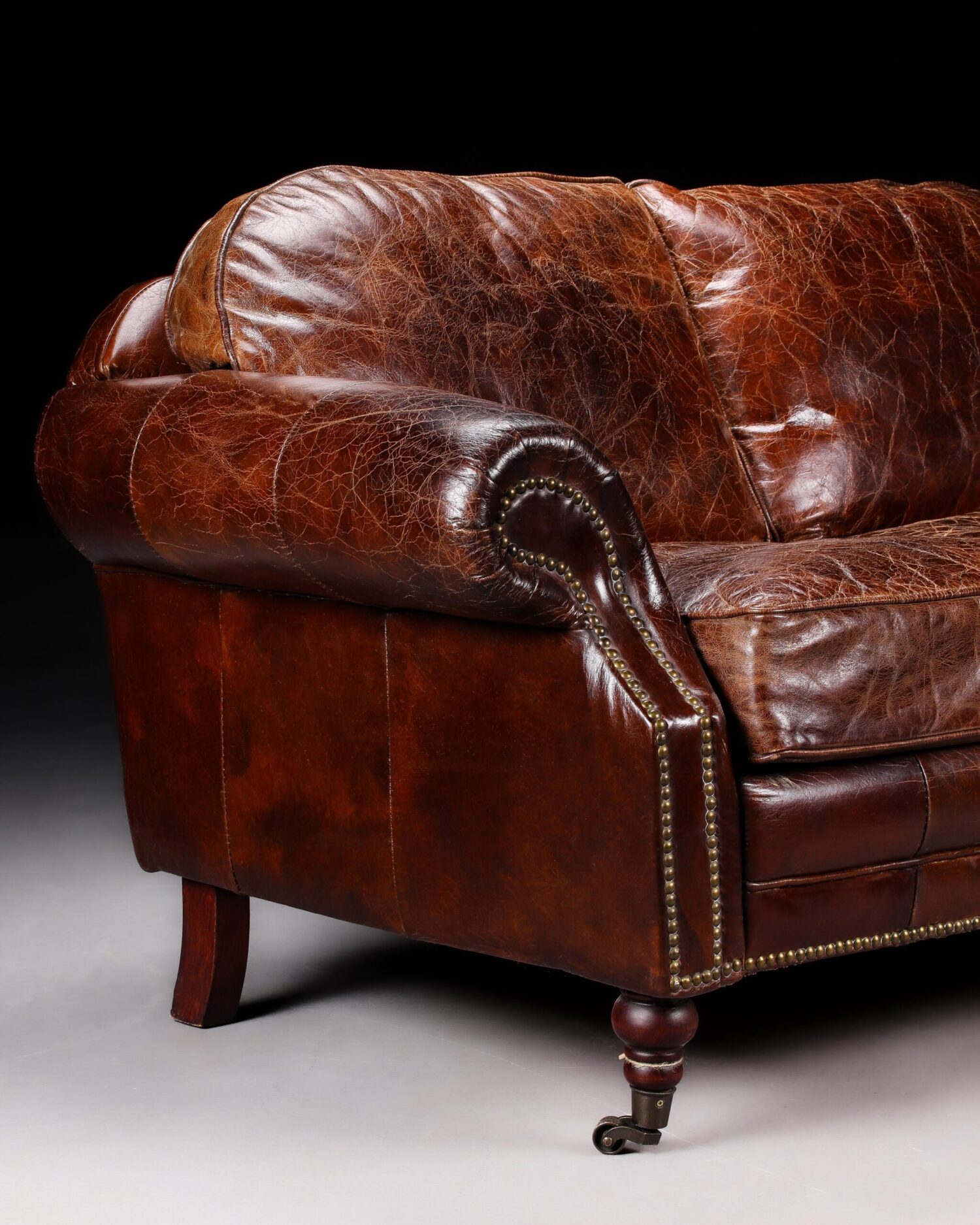 Vintage Deri Kanepe - Görsel 4