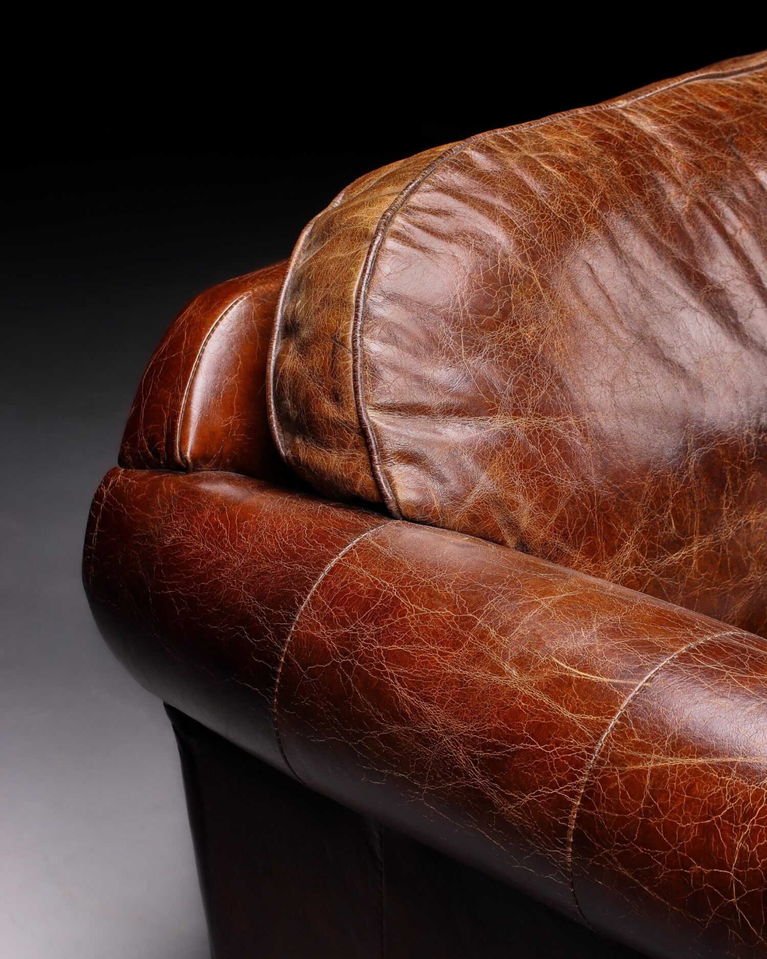 Vintage Deri Kanepe - Görsel 9