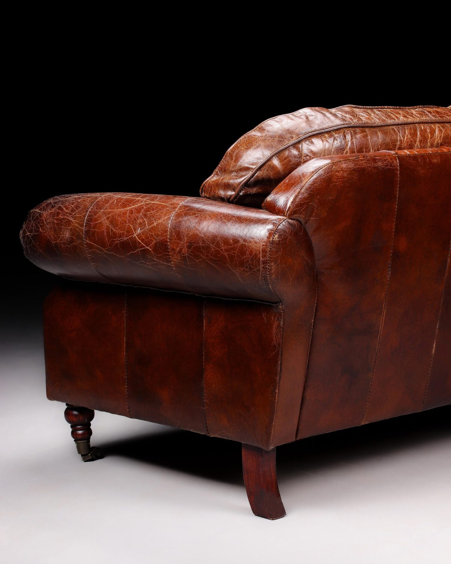 Vintage Deri Kanepe - Görsel 5