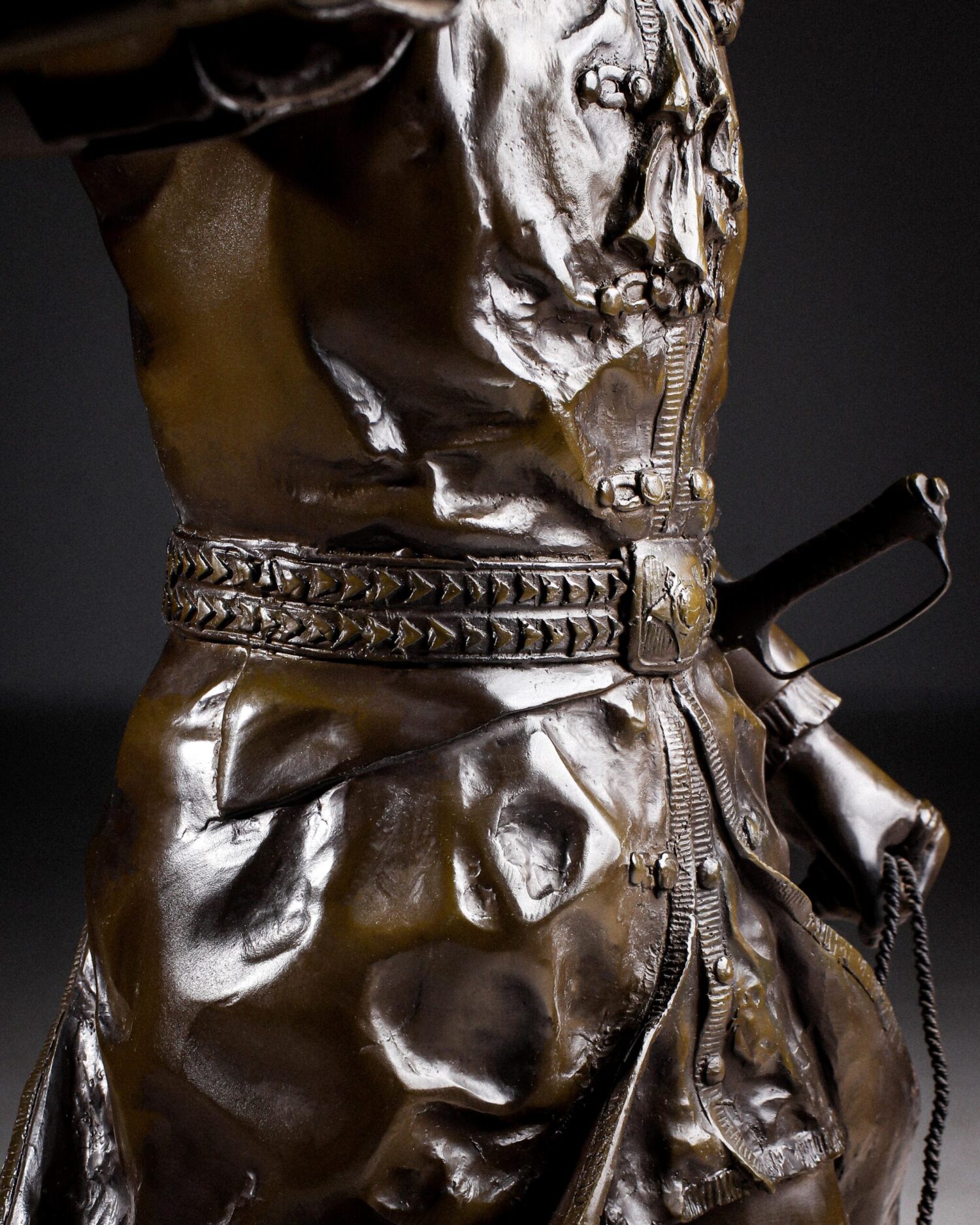 "Piqueur au Relais" - Bronz Heykel - Görsel 6