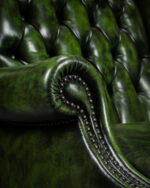 Yeşil Chesterfield Berjer ve Puf - Görsel 9