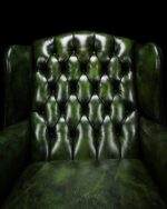 Yeşil Chesterfield Berjer ve Puf - Görsel 3