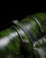 Yeşil Chesterfield Berjer ve Puf - Görsel 5