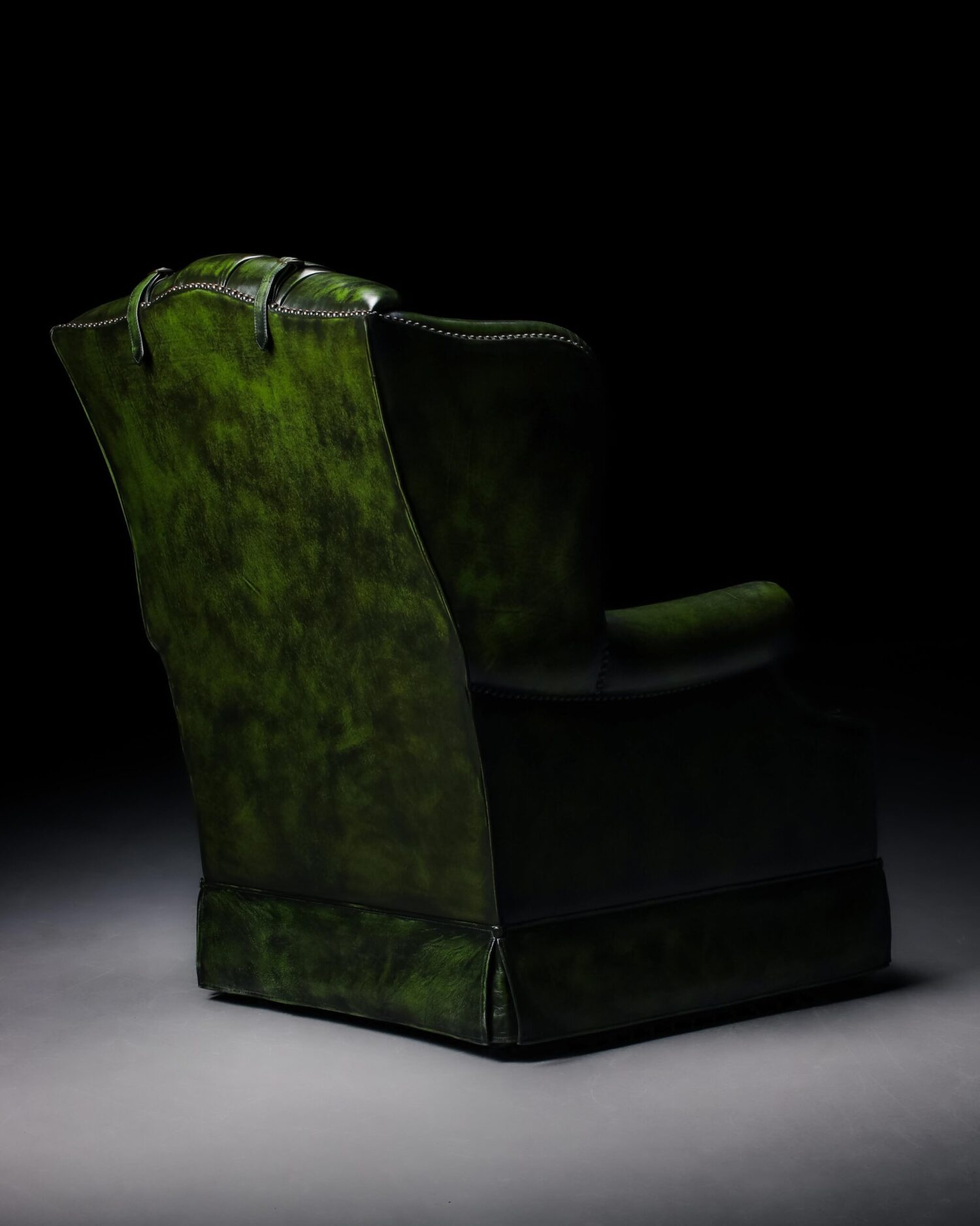 Yeşil Chesterfield Berjer ve Puf - Görsel 8