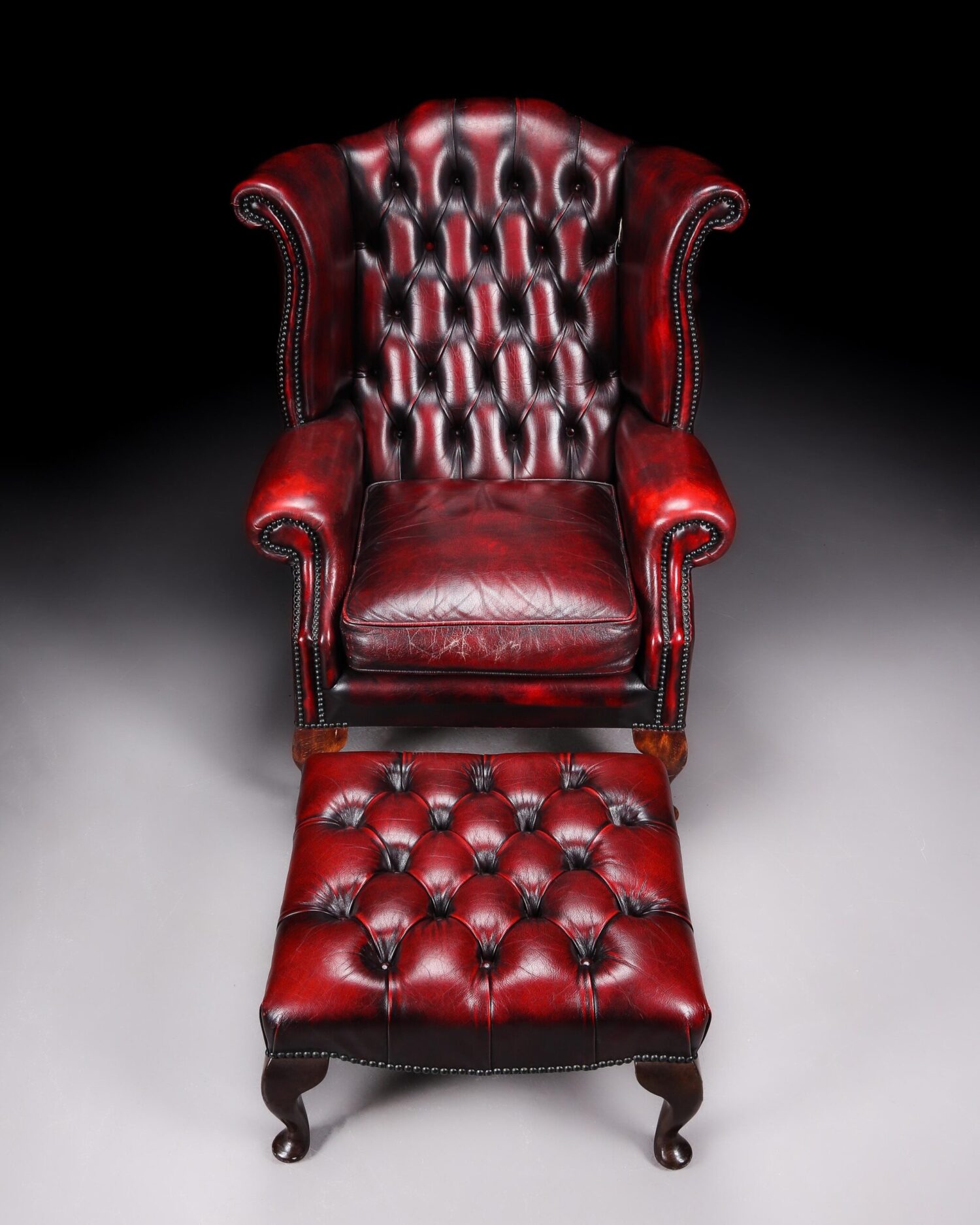 Queen Anne Berjer ve Tabure - Görsel 2