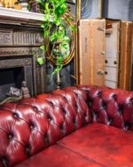 Kırmızı Chesterfield Kanepe - Kod 3565