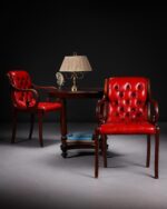 Kırmızı Deri Koltuklar - Çift - Kod 3721