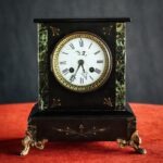 Bronz Ayaklı Mermer Viktorya Stili Saat - Kod 3460