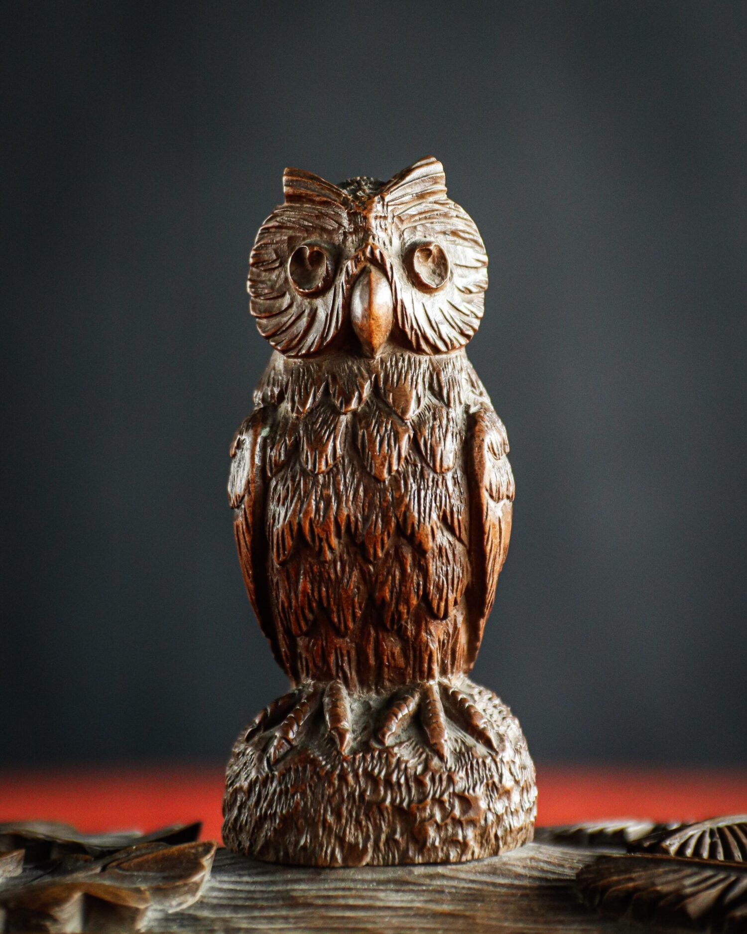 Ahşap Oyma Baykuşlu Mürekkep Kurutucu - Almanya - Görsel 2