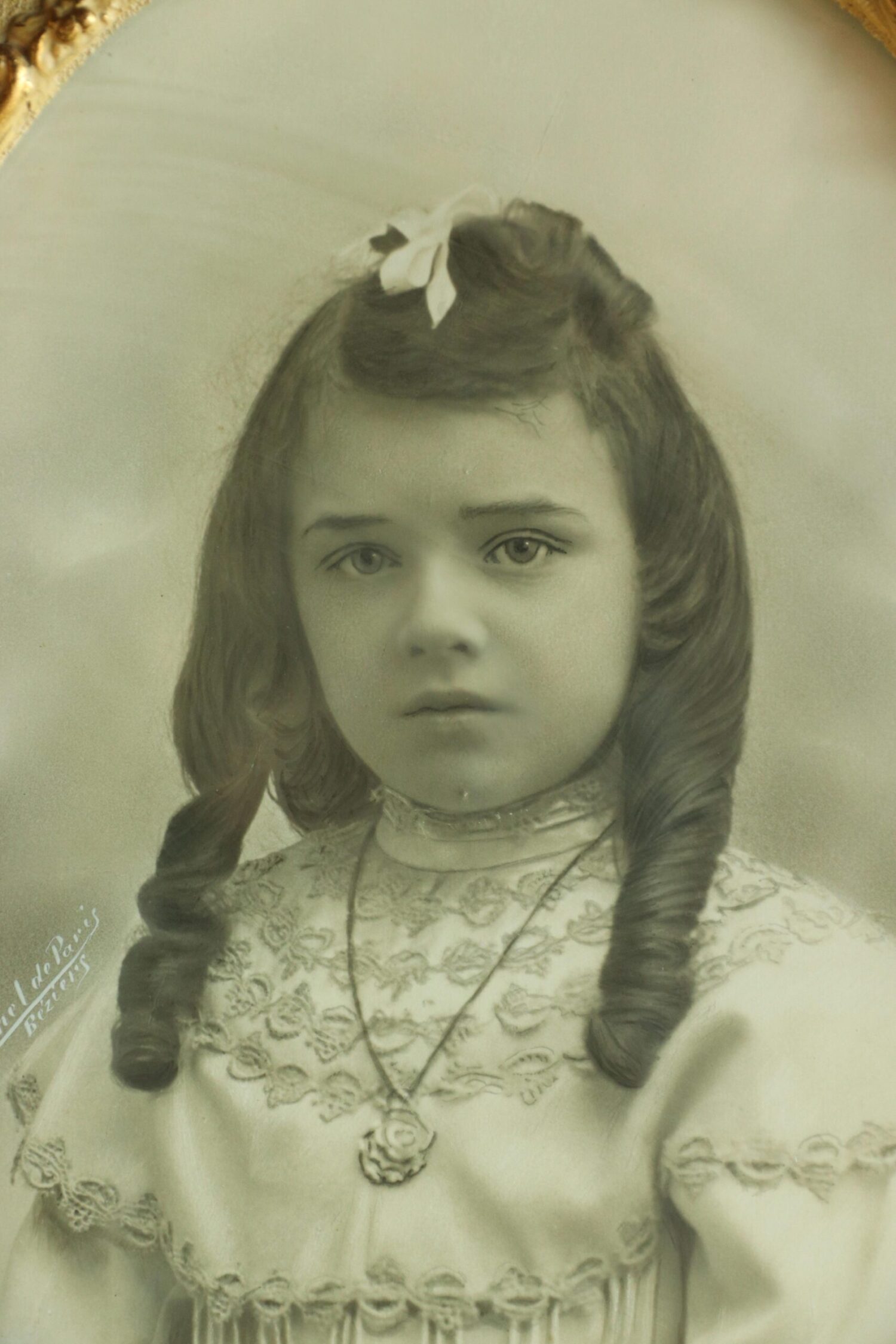 Altın Yaldızlı Ahşap Çerçeveli Antika Fotoğraf - Görsel 2