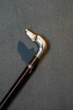 Gümüş Tazı Başlı Kılıç Baston - Görsel 4