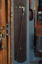 Gümüş Tazı Başlı Kılıç Baston - Görsel 3