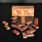 Pirinç Kakmalı Ahşap Domino