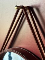 Adnet Oval Deri Ayna - Görsel 2