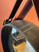 Adnet Yuvarlak Deri Ayna - Siyah - Görsel 2