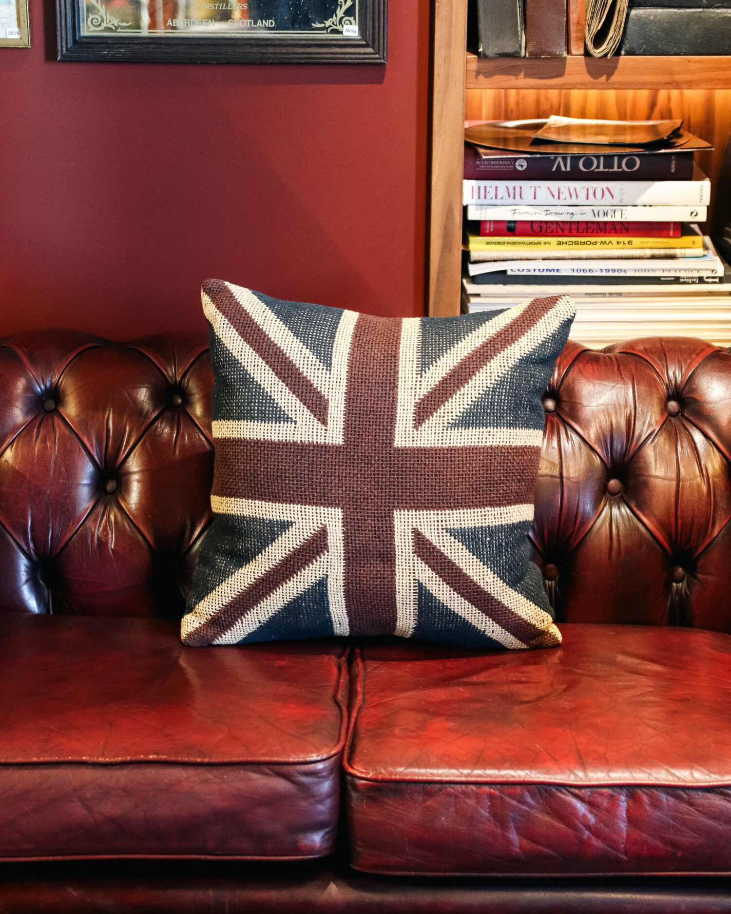 Union Jack Kare Örme Yastık - Görsel 1