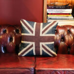 Union Jack Kare Örme Yastık