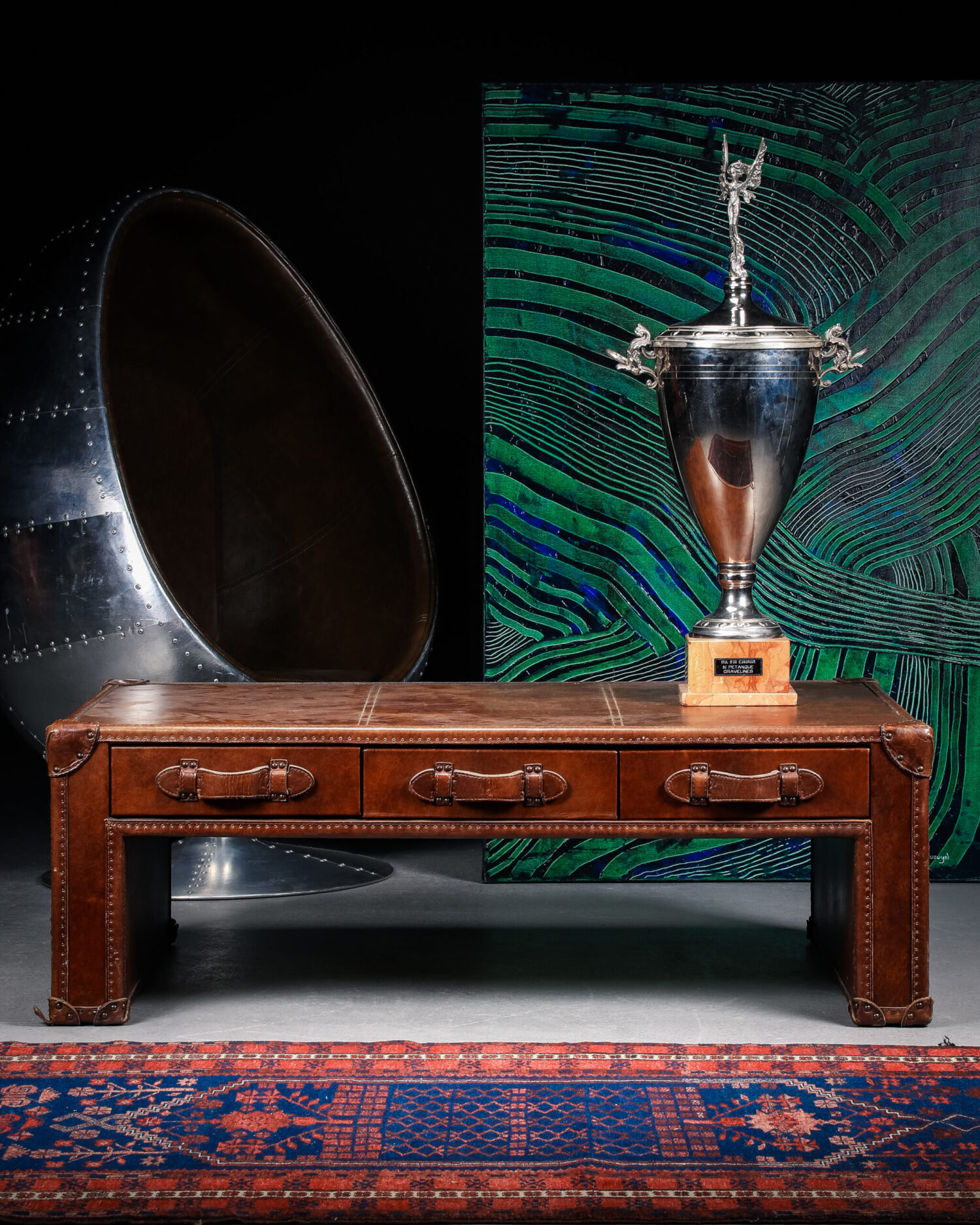 Timothy Oulton Deri Sehpa - Görsel 1