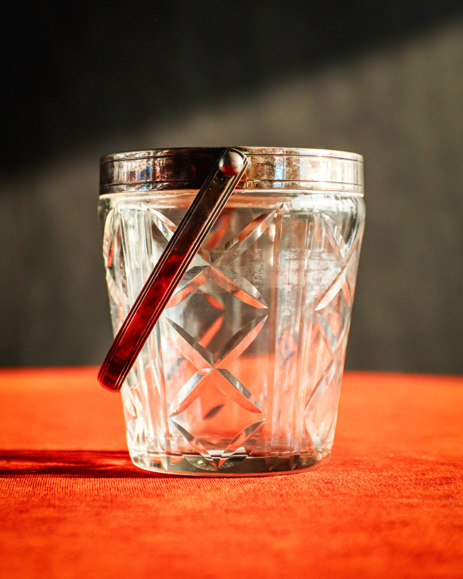 Gümüş Kaplama ve Kesme Cam Buz Kovası - Görsel 2