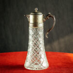 Gümüş Kaplama ve Kesme Cam İtalyan Sürahi