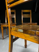 Constantinople Plaketli Ahşap Sandalyeler - 3 Adet - Görsel 2