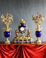 Porselen Saat ve Şamdan Takımı