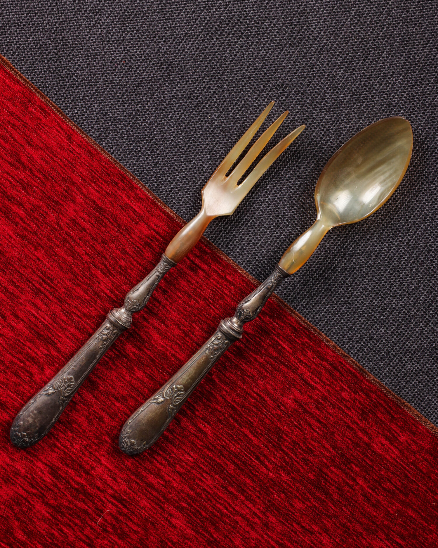 Gümüş Kaplama ve Kemik Servis Seti - Görsel 2