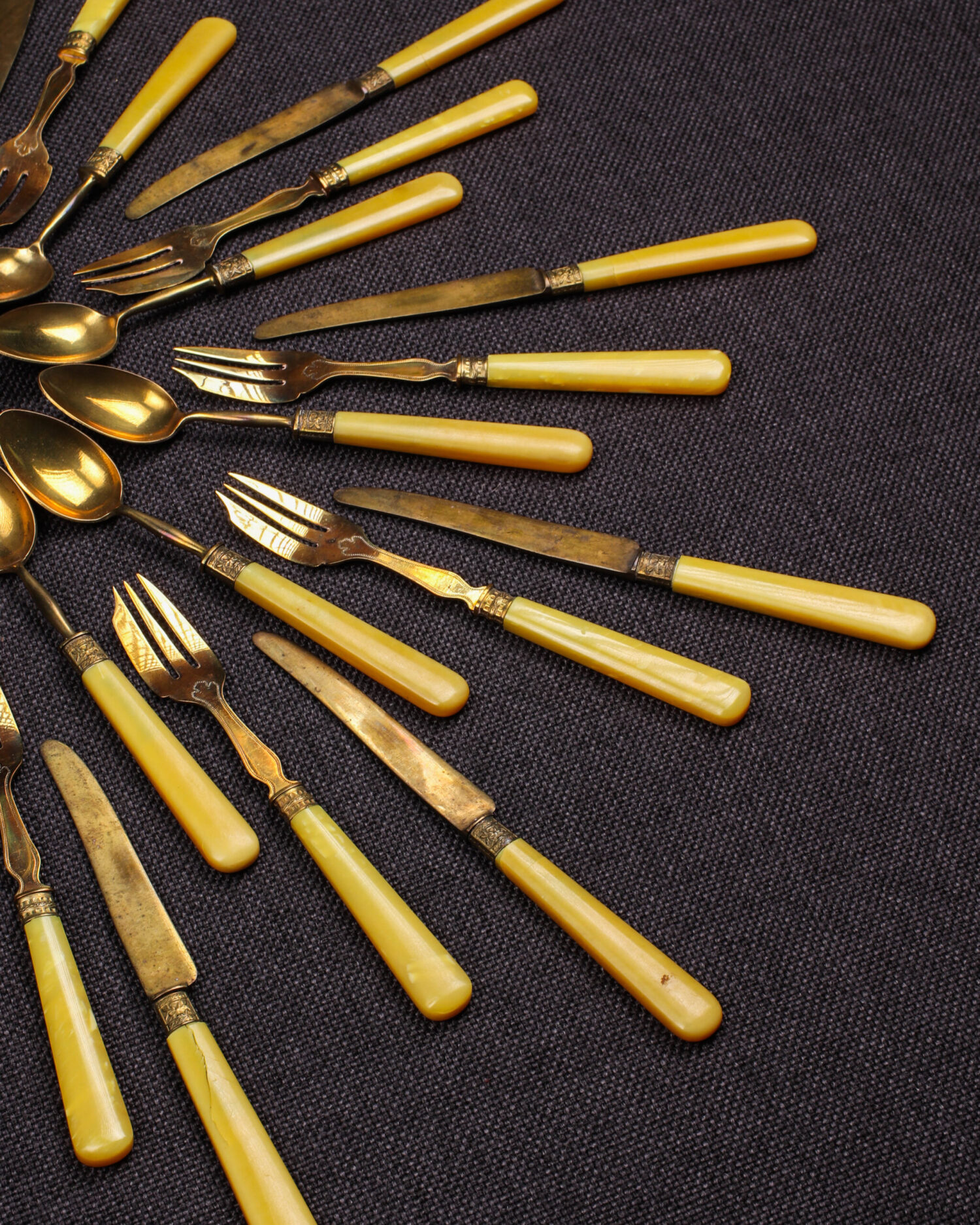 Kemik Saplı 12 Kişilik Tatlı Servis Seti - Görsel 2