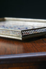 Pirinç Kenarlı Çini Tepsi - Görsel 2