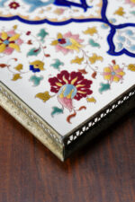 Pirinç Kenarlı Çini Tepsi - Görsel 3