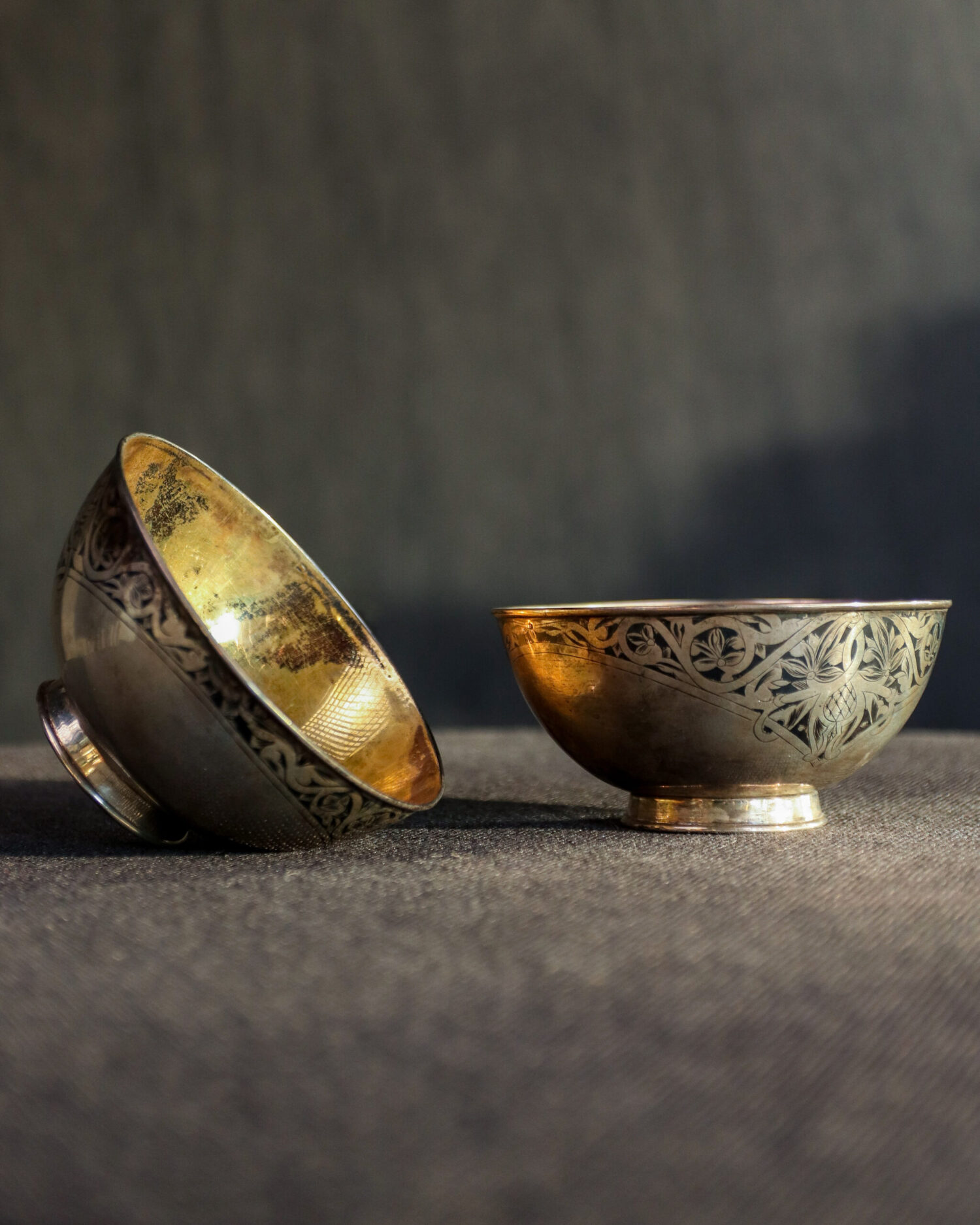 Gümüş Kaplama Çanaklar - Çift - Görsel 1