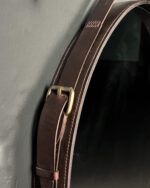 Adnet Yuvarlak Deri Ayna - Acı Kahve - Görsel 2