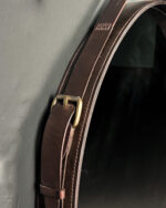 Adnet Yuvarlak Deri Ayna - Acı Kahve - Görsel 2