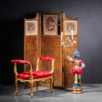 Gravürlü Fransız Paravan