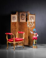 Gravürlü Fransız Paravan