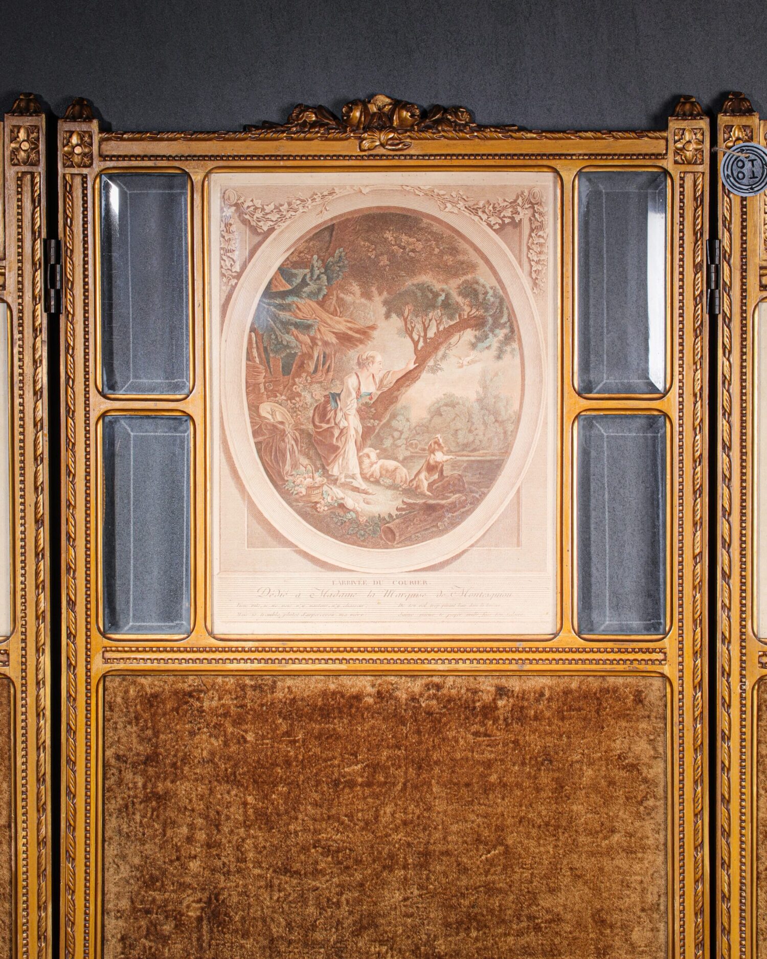 Gravürlü Fransız Paravan - Görsel 5