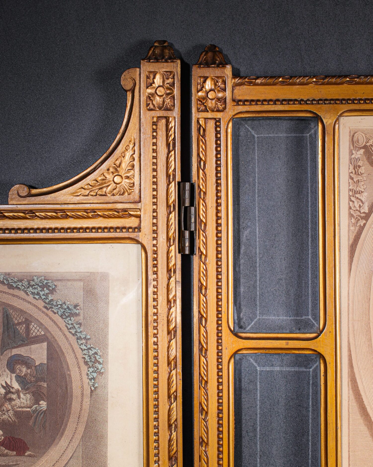 Gravürlü Fransız Paravan - Görsel 4