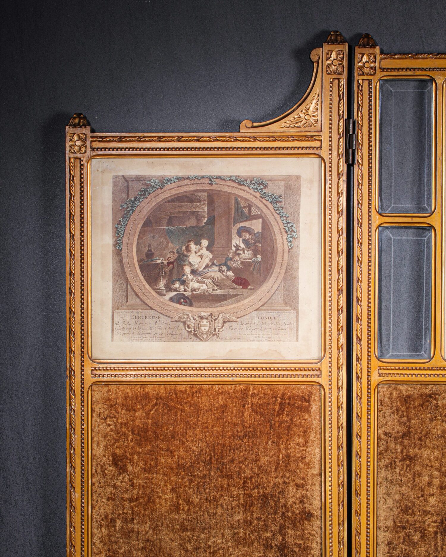 Gravürlü Fransız Paravan - Görsel 3