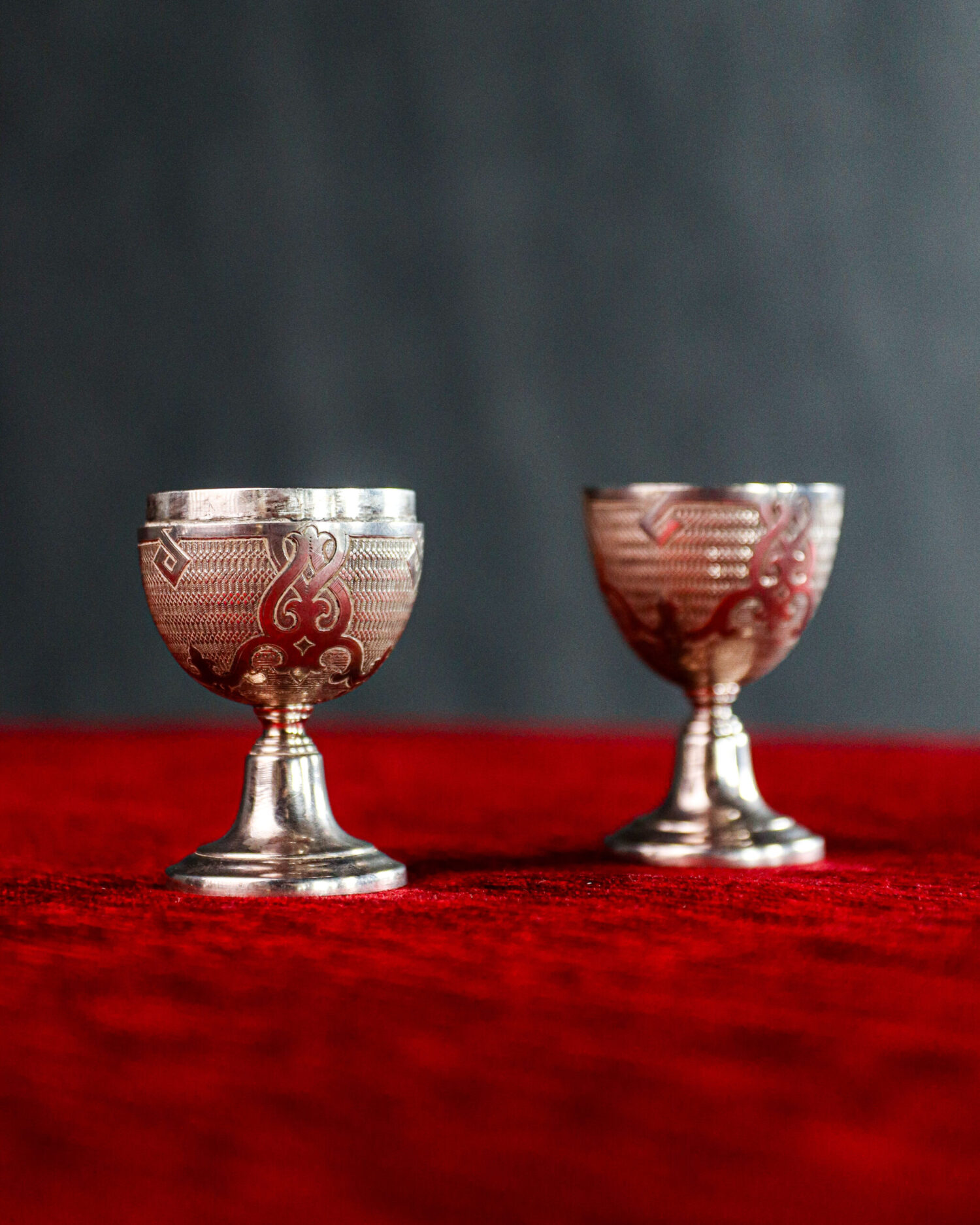 Gümüş Yumurta Antika Kadehler - Görsel 4