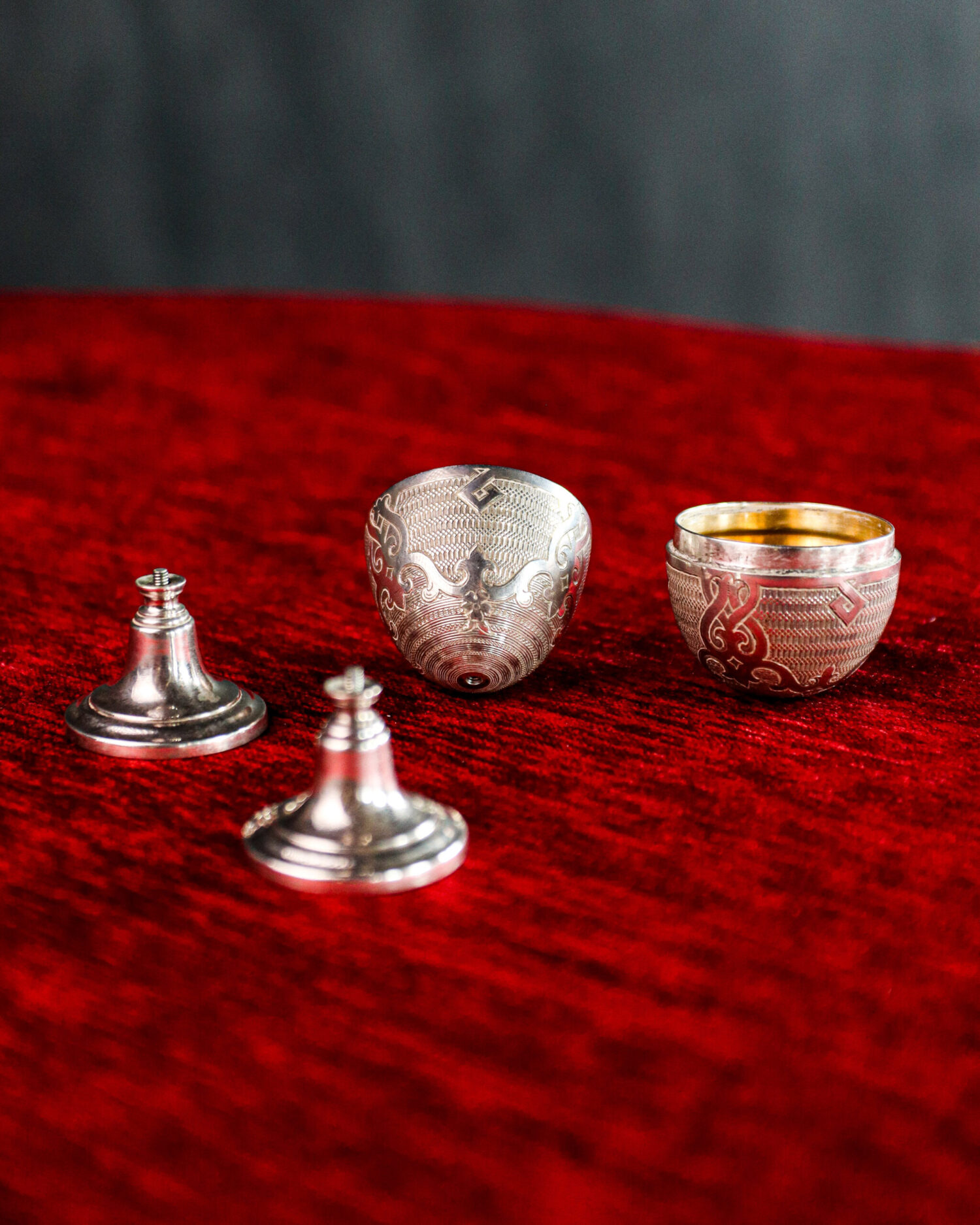 Gümüş Yumurta Antika Kadehler - Görsel 5