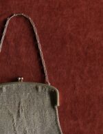 Antika Gümüş Örgü Dore Çanta - Görsel 2