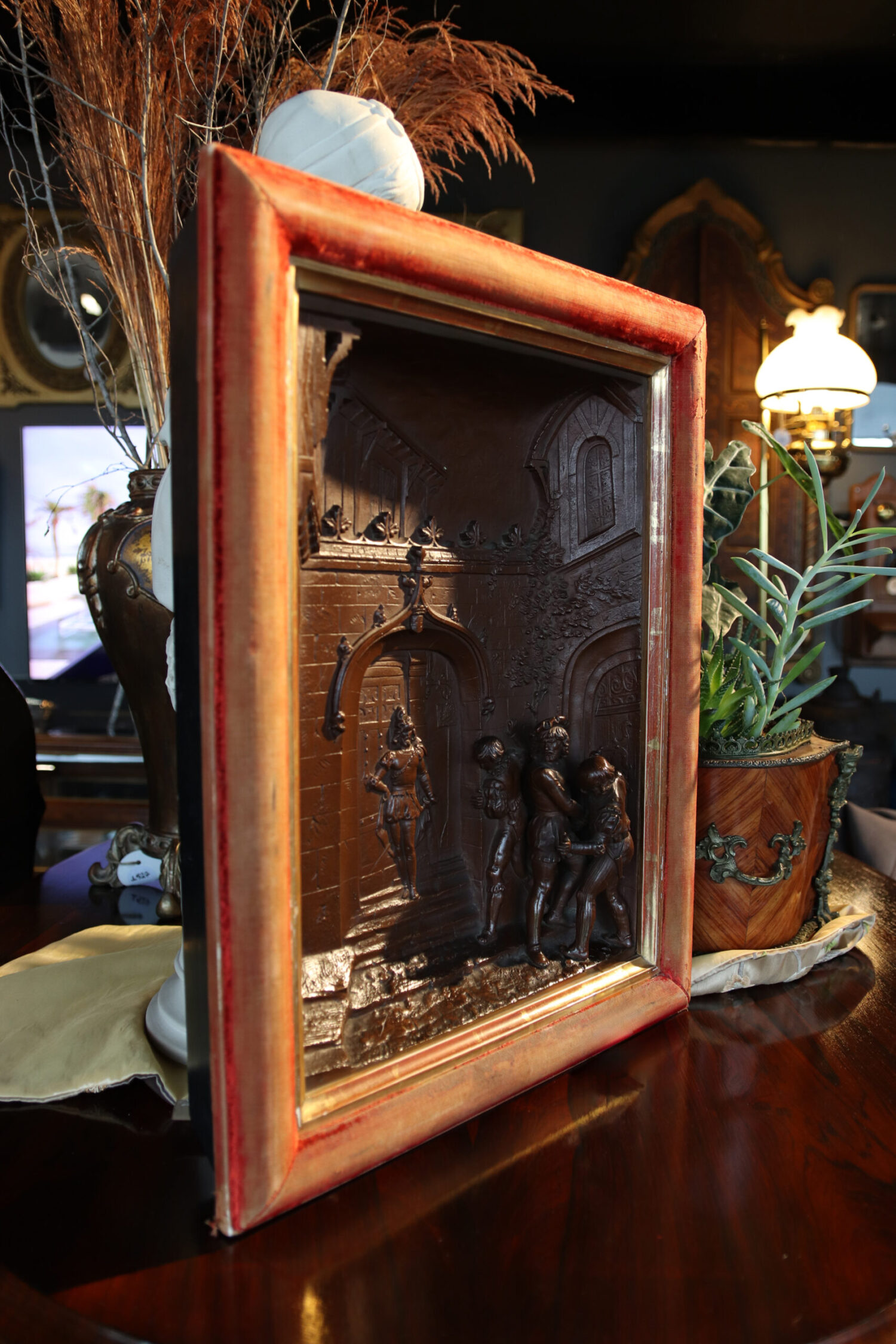 Döküm Bronz Üç Boyutlu Antika Tablo - Görsel 2