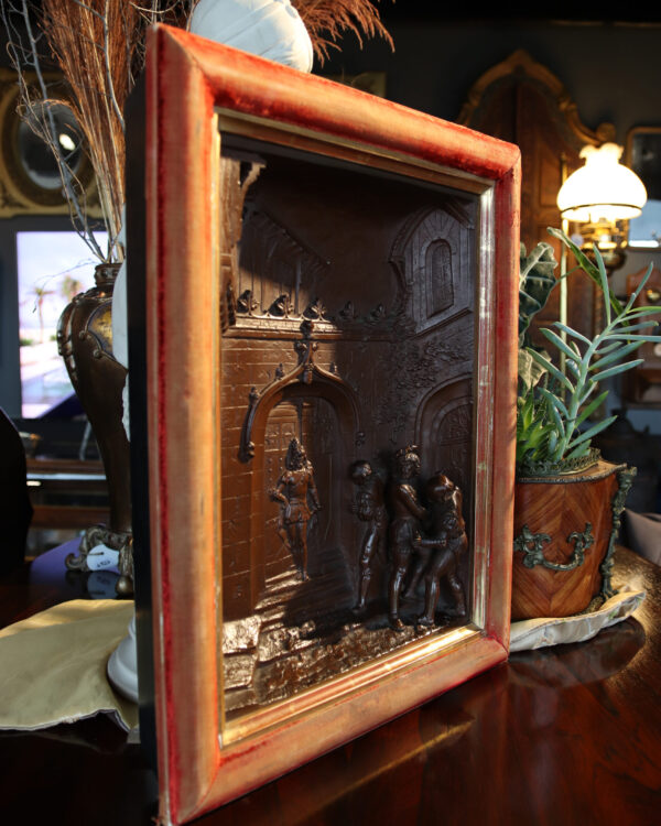 Döküm Bronz Üç Boyutlu Antika Tablo, Fransa, 1900'ler - Kod 2541