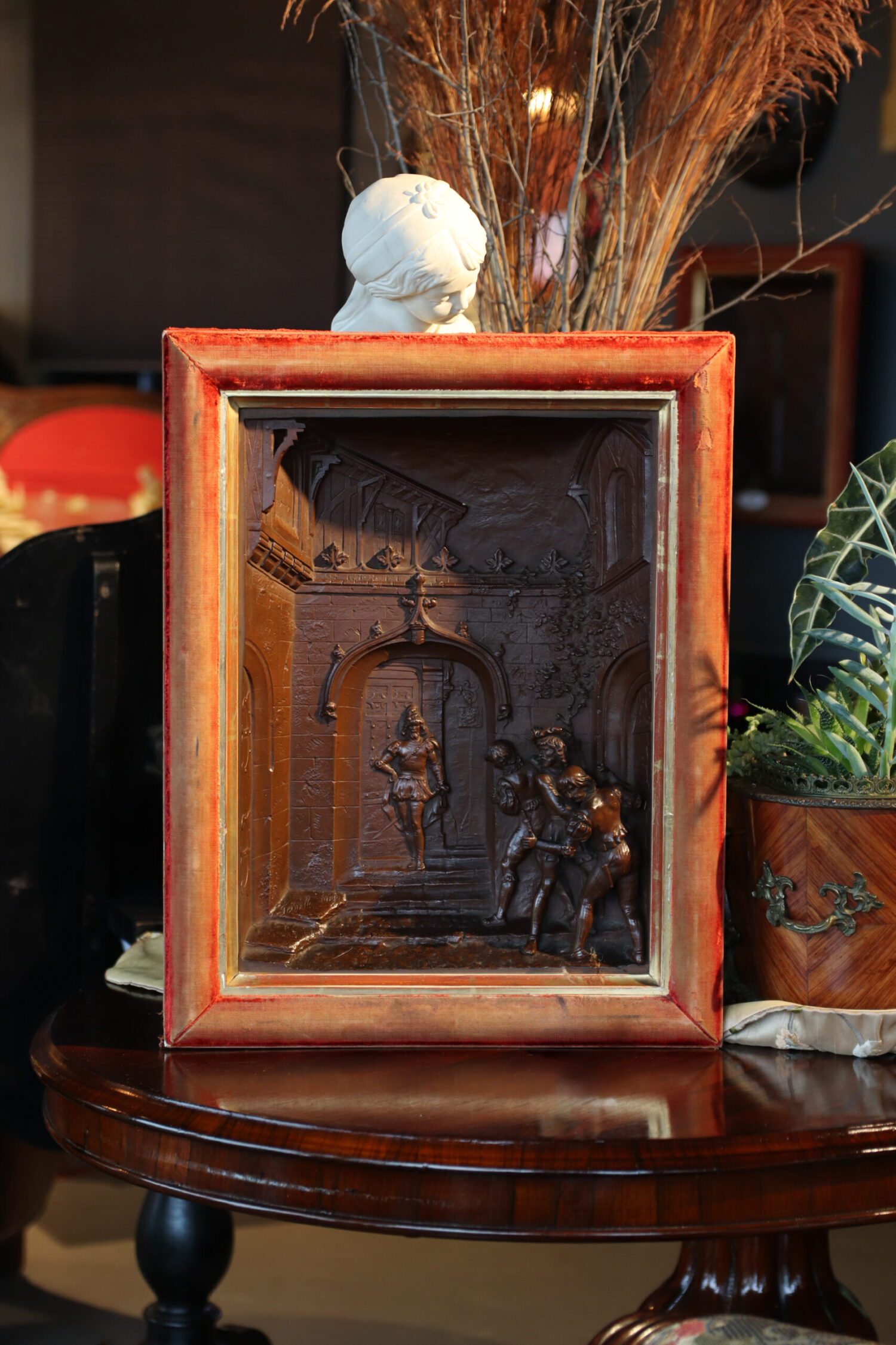 Döküm Bronz Üç Boyutlu Antika Tablo - Görsel 1