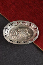 Alman Gümüşü Melek Kabartmalı Tabak - Kod 3170
