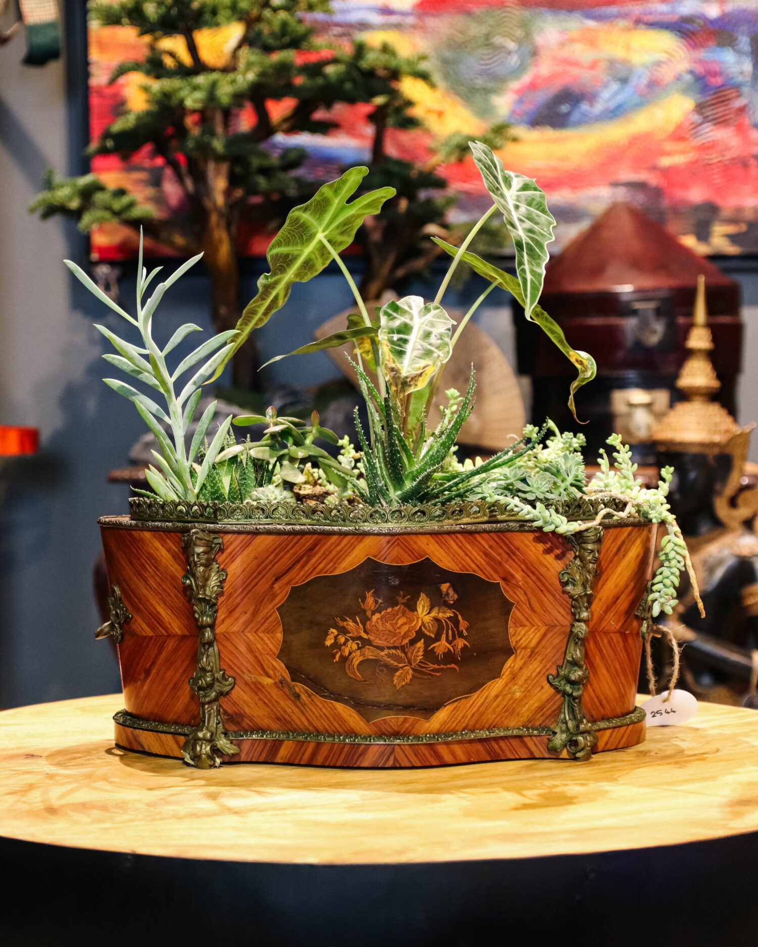 Marküterili Ahşap Çiçeklik - Görsel 1