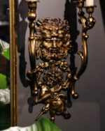 Aslan Figürlü Pirinç Şamdan - Tek - Görsel 2