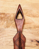 Yekpare Ahşaptan Oyulmuş Dekoratif Kepçe - Görsel 4