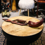 Yekpare Ahşaptan Oyulmuş Dekoratif Kepçe